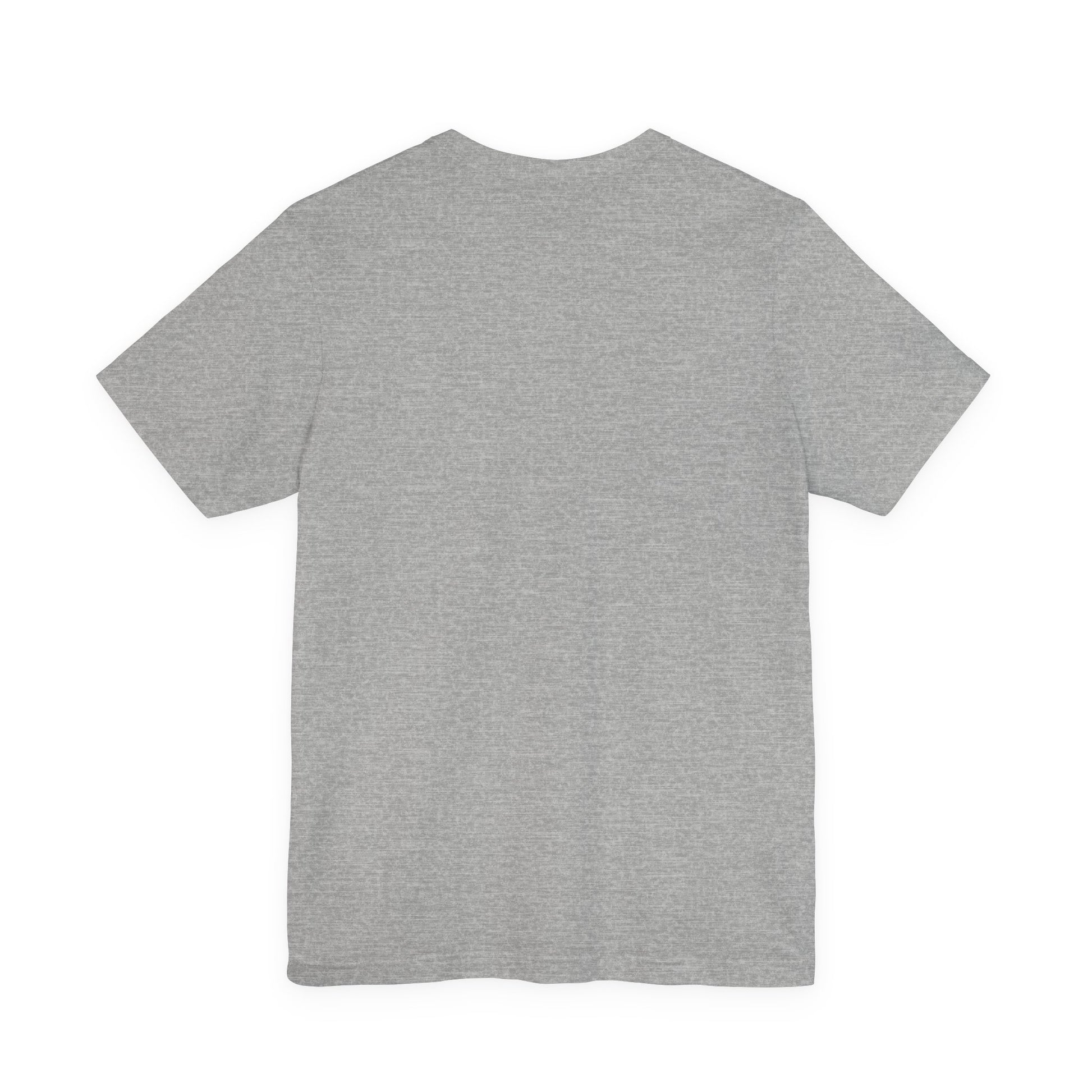 Backside of the gray T-shirt
